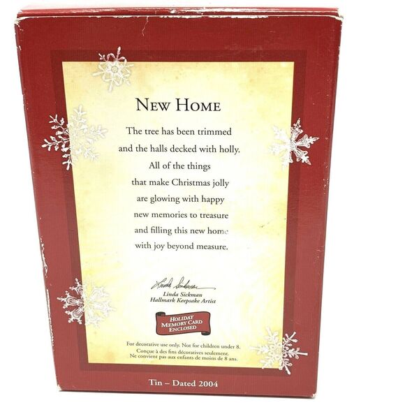 Hallmark Christmas Ornament 2004 New Home Special Lighting Effect Tin - Picture 8 of 8
